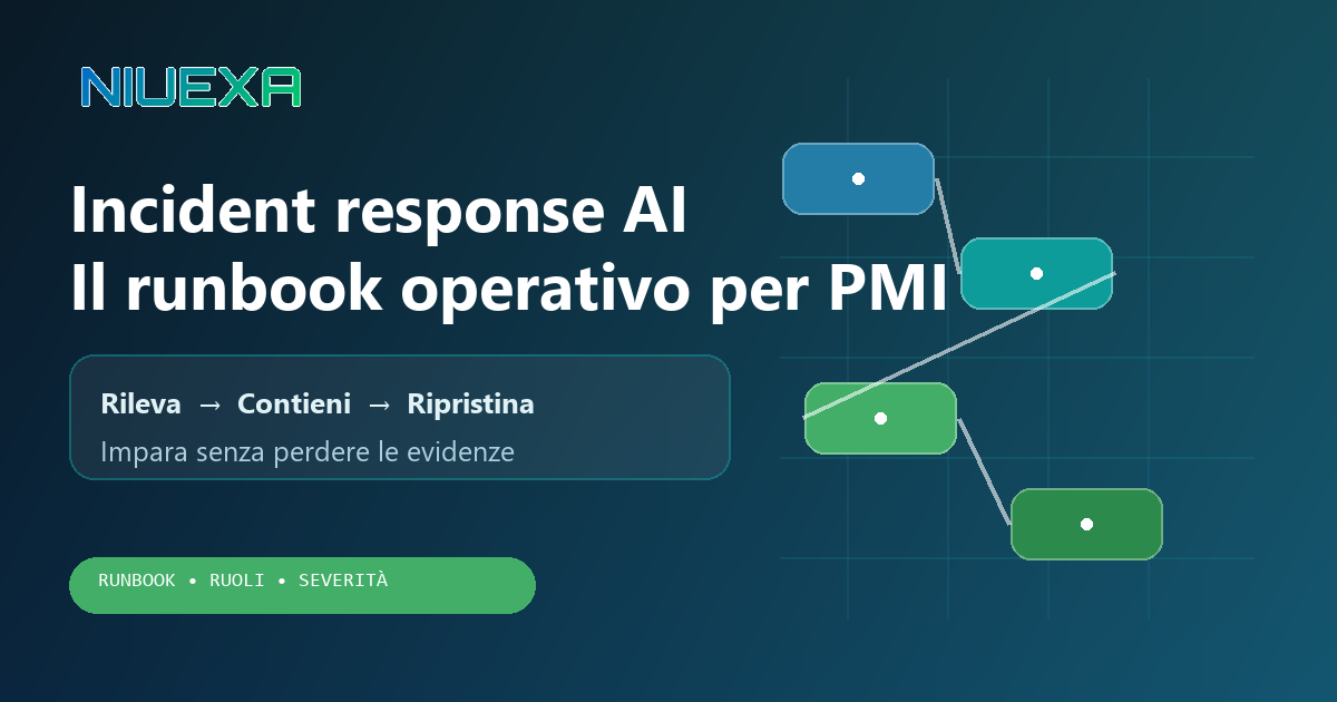 Runbook Niuexa per rilevare, contenere, ripristinare e imparare da un incidente AI